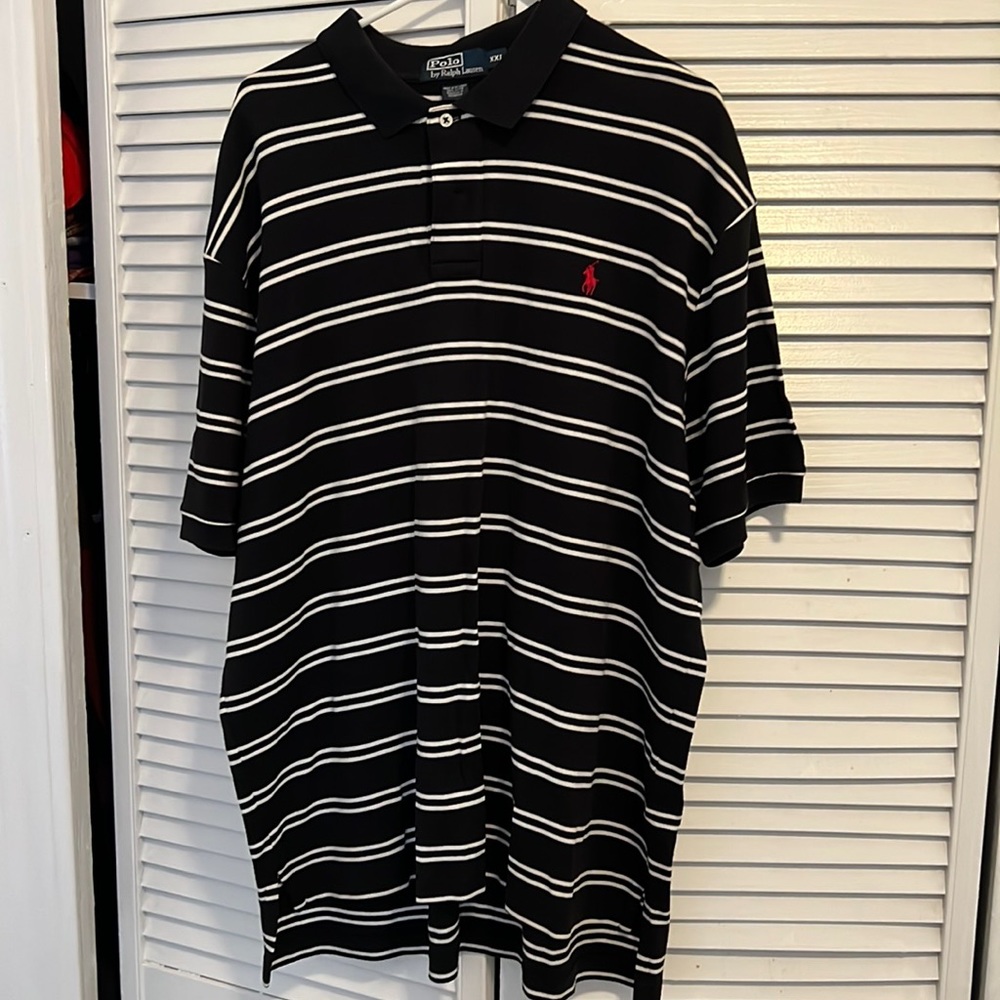 Polo shirt, sz xxl, black and white, great condition
